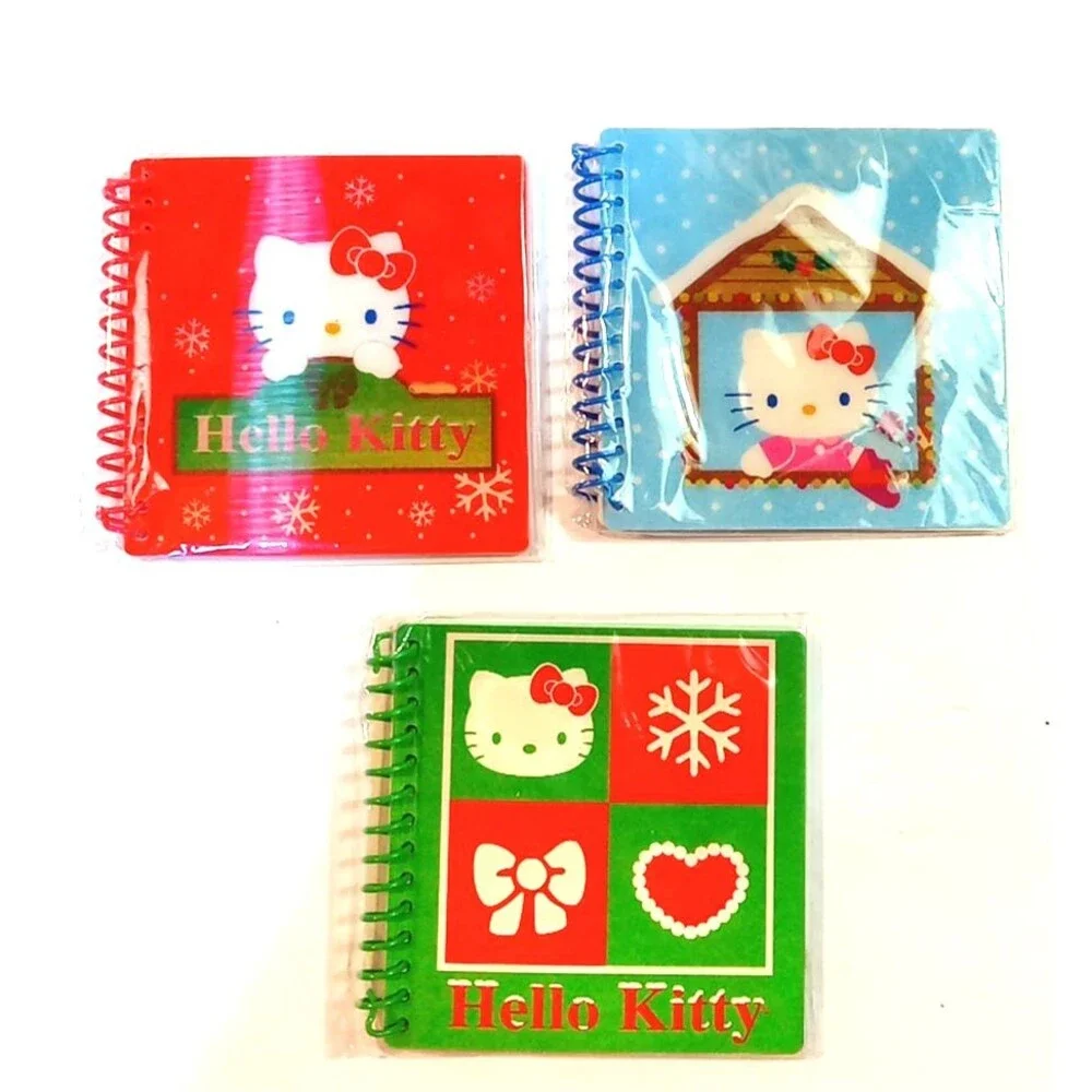 Sanrio Hello Kitty 2008 Spiral Lot Of 3 Notebook  4